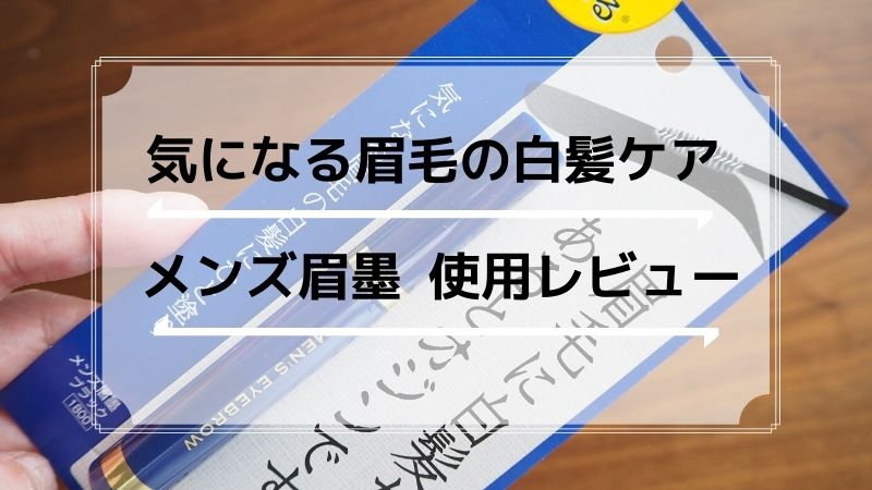 男性用眉毛の白髪染め「ビナ薬粧 メンズ眉墨」使用レビュー