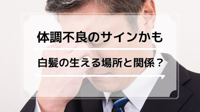 白髪の生えた場所から健康状態やカラダの不調がわかる！？