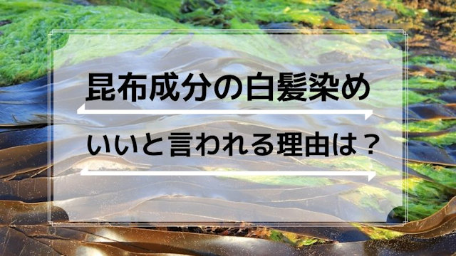 昆布成分の白髪染めが人気の理由（おすすめは利尻・ガゴメ）